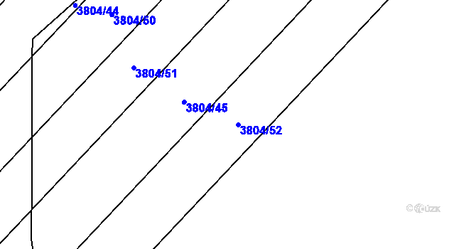 Parcela st. 3804/52 v KÚ Moravské Budějovice, Katastrální mapa