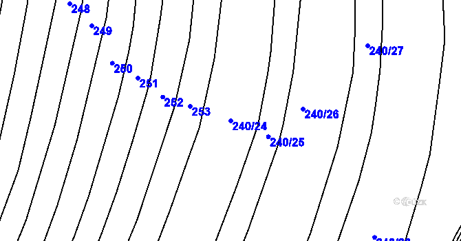 Parcela st. 240/24 v KÚ Moravské Málkovice, Katastrální mapa