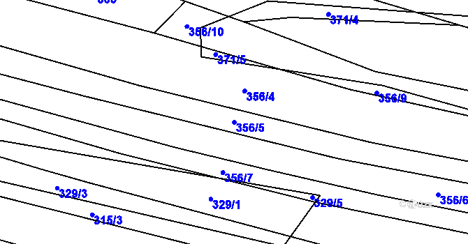 Parcela st. 356/5 v KÚ Moravské Málkovice, Katastrální mapa