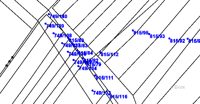 Parcela st. 815/112 v KÚ Moravské Málkovice, Katastrální mapa
