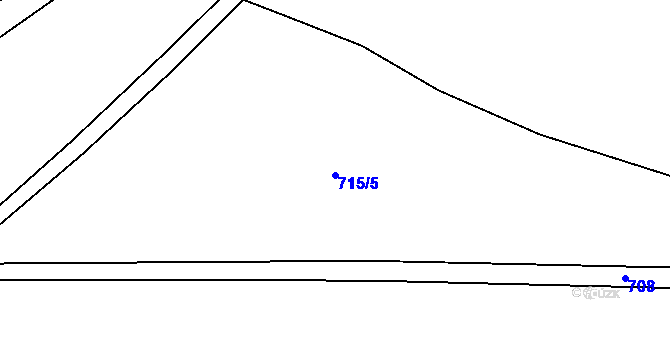 Parcela st. 715/5 v KÚ Čabová, Katastrální mapa