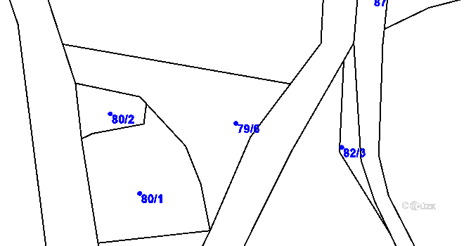 Parcela st. 79/6 v KÚ Ondrášov, Katastrální mapa