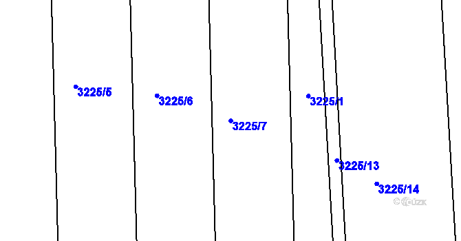 Parcela st. 3225/7 v KÚ Moravský Krumlov, Katastrální mapa