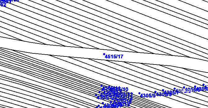 Parcela st. 4515/17 v KÚ Moravský Krumlov, Katastrální mapa