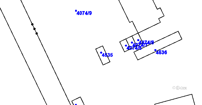 Parcela st. 4535 v KÚ Moravský Krumlov, Katastrální mapa