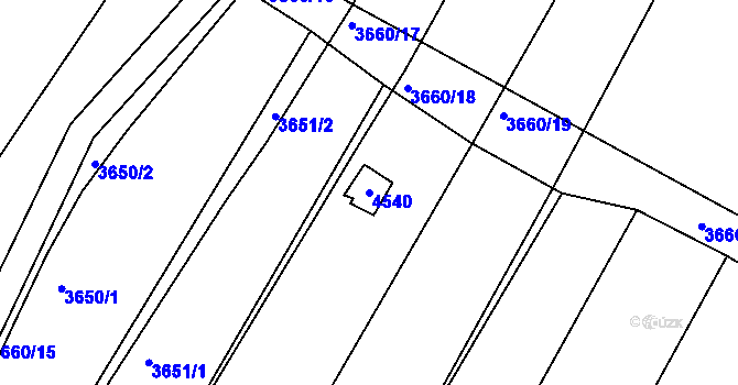 Parcela st. 4540 v KÚ Moravský Krumlov, Katastrální mapa