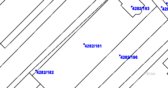 Parcela st. 4282/181 v KÚ Moravský Krumlov, Katastrální mapa