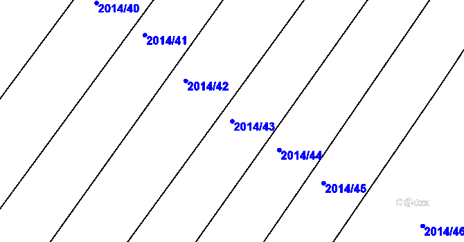 Parcela st. 2014/43 v KÚ Moravský Krumlov, Katastrální mapa