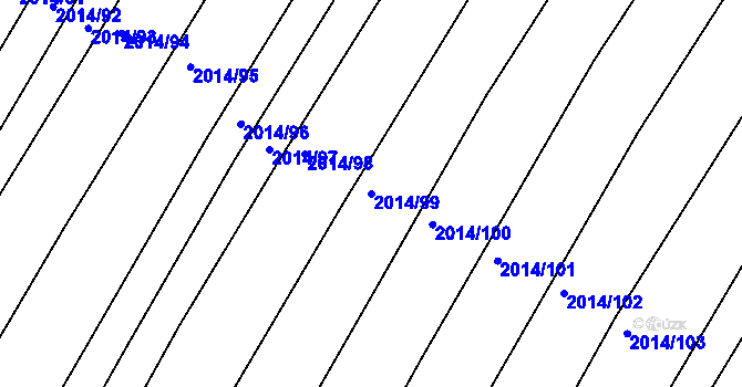 Parcela st. 2014/99 v KÚ Moravský Krumlov, Katastrální mapa