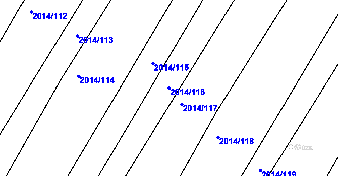 Parcela st. 2014/116 v KÚ Moravský Krumlov, Katastrální mapa