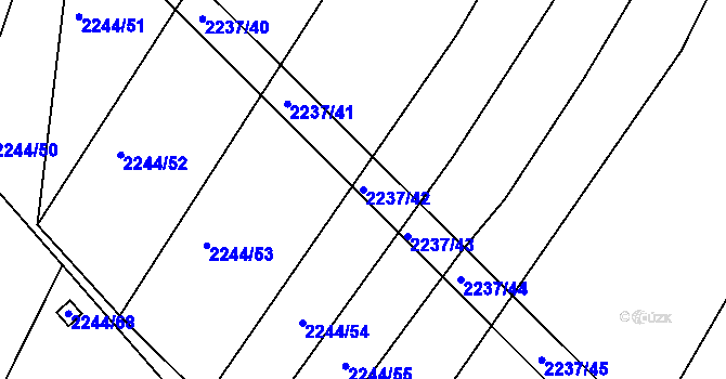 Parcela st. 2237/42 v KÚ Moravský Krumlov, Katastrální mapa