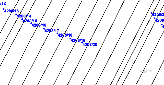 Parcela st. 4208/20 v KÚ Moravský Krumlov, Katastrální mapa
