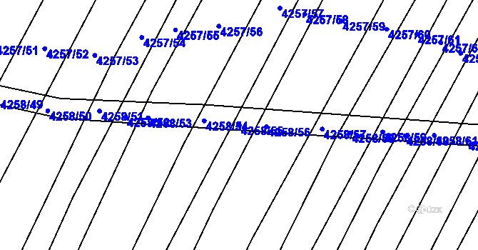 Parcela st. 4258/55 v KÚ Moravský Krumlov, Katastrální mapa