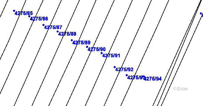 Parcela st. 4275/91 v KÚ Moravský Krumlov, Katastrální mapa