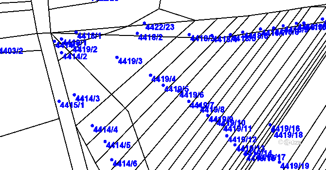 Parcela st. 4419/5 v KÚ Moravský Krumlov, Katastrální mapa