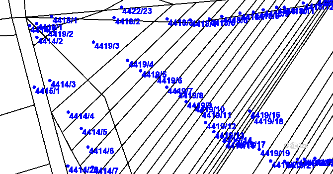 Parcela st. 4419/7 v KÚ Moravský Krumlov, Katastrální mapa