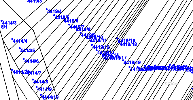 Parcela st. 4419/13 v KÚ Moravský Krumlov, Katastrální mapa