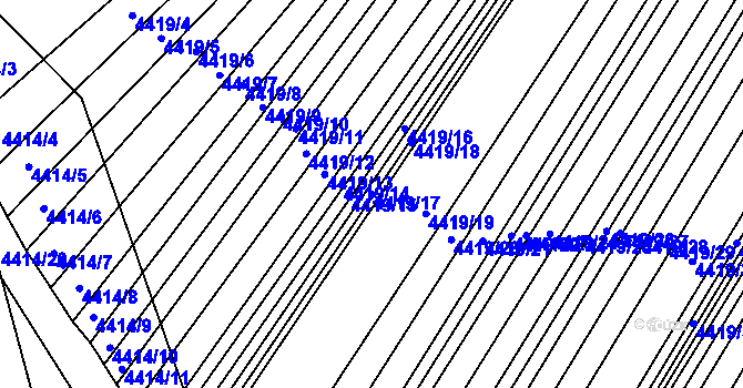 Parcela st. 4419/17 v KÚ Moravský Krumlov, Katastrální mapa