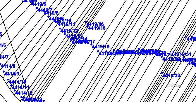 Parcela st. 4419/20 v KÚ Moravský Krumlov, Katastrální mapa