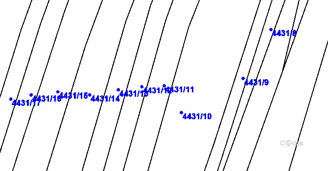 Parcela st. 4431/11 v KÚ Moravský Krumlov, Katastrální mapa