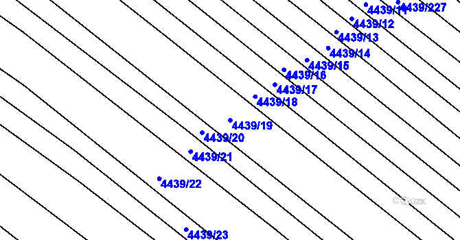 Parcela st. 4439/19 v KÚ Moravský Krumlov, Katastrální mapa