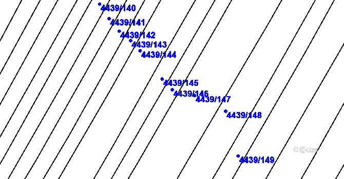 Parcela st. 4439/146 v KÚ Moravský Krumlov, Katastrální mapa