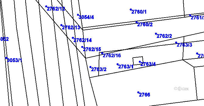Parcela st. 2762/16 v KÚ Moravský Krumlov, Katastrální mapa