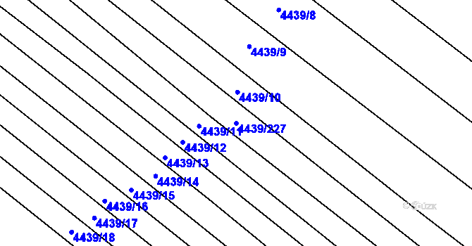 Parcela st. 4439/227 v KÚ Moravský Krumlov, Katastrální mapa