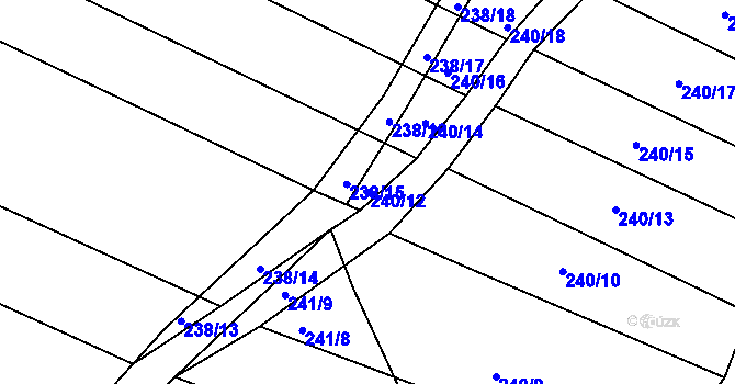 Parcela st. 240/12 v KÚ Rokytná, Katastrální mapa