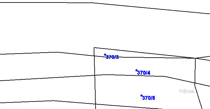 Parcela st. 370/3 v KÚ Rokytná, Katastrální mapa