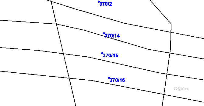Parcela st. 370/15 v KÚ Rokytná, Katastrální mapa