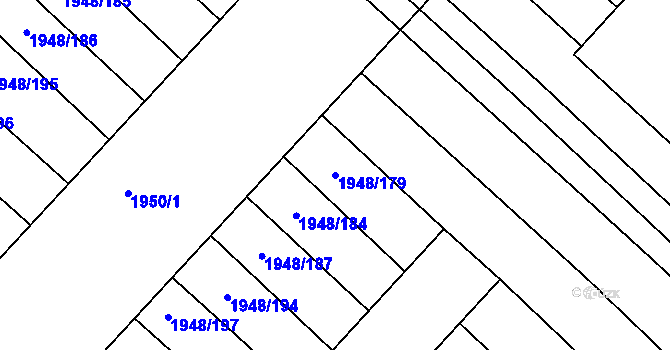 Parcela st. 1948/179 v KÚ Moravský Písek, Katastrální mapa