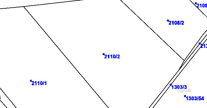 Parcela st. 2110/2 v KÚ Moravský Písek, Katastrální mapa