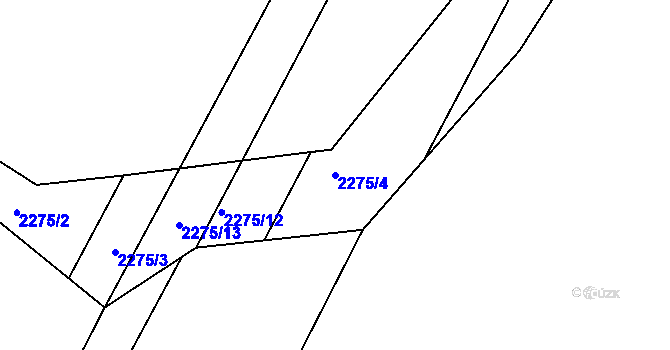 Parcela st. 2275/4 v KÚ Moravský Písek, Katastrální mapa