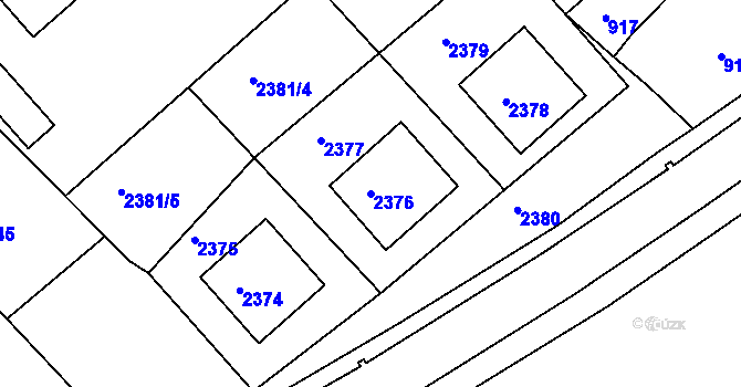 Parcela st. 2376 v KÚ Moravský Písek, Katastrální mapa