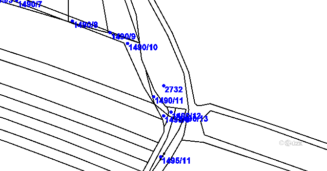 Parcela st. 2732 v KÚ Moravský Písek, Katastrální mapa