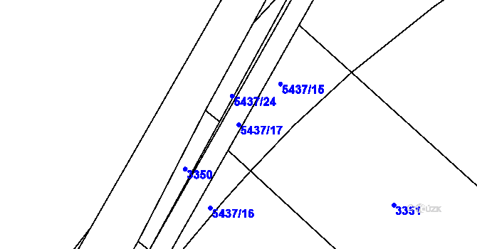 Parcela st. 5437/17 v KÚ Moravský Písek, Katastrální mapa