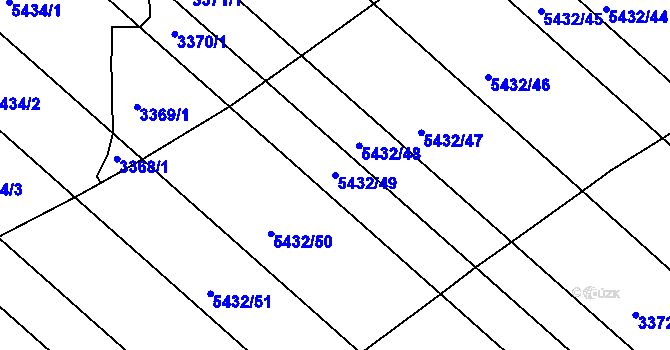 Parcela st. 5432/49 v KÚ Moravský Písek, Katastrální mapa
