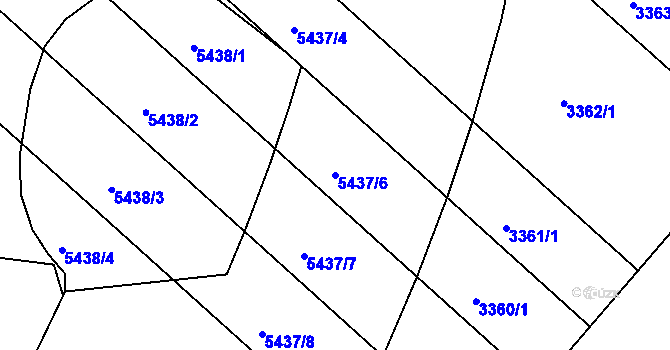 Parcela st. 5437/6 v KÚ Moravský Písek, Katastrální mapa