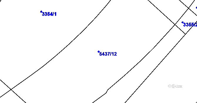 Parcela st. 5437/12 v KÚ Moravský Písek, Katastrální mapa