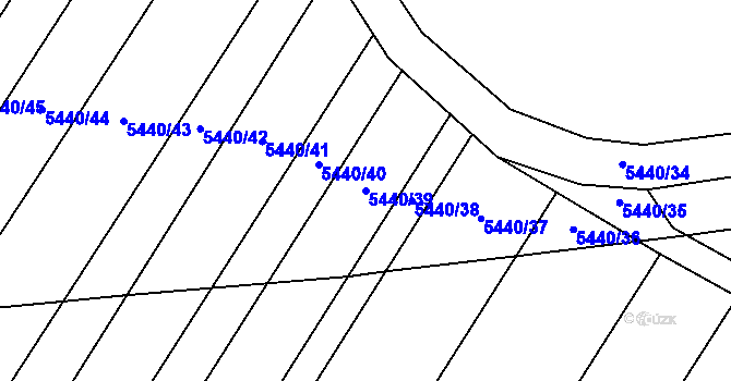 Parcela st. 5440/39 v KÚ Moravský Písek, Katastrální mapa