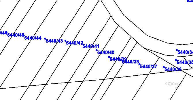 Parcela st. 5440/40 v KÚ Moravský Písek, Katastrální mapa