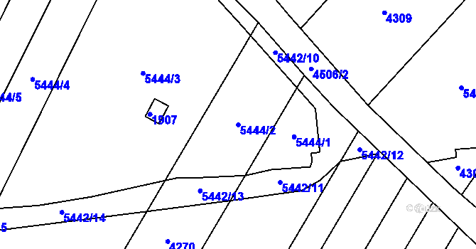 Parcela st. 5444/2 v KÚ Moravský Písek, Katastrální mapa