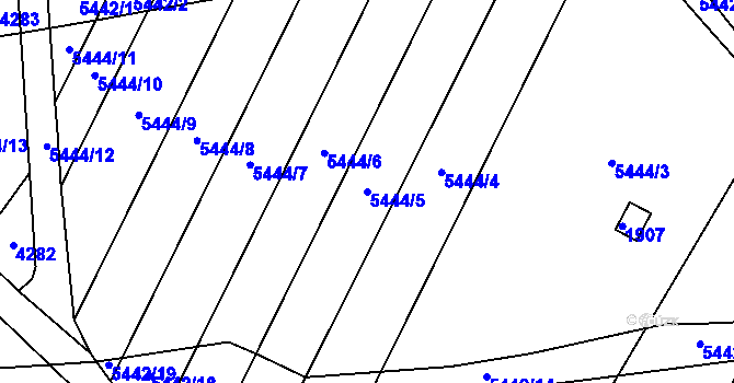 Parcela st. 5444/5 v KÚ Moravský Písek, Katastrální mapa