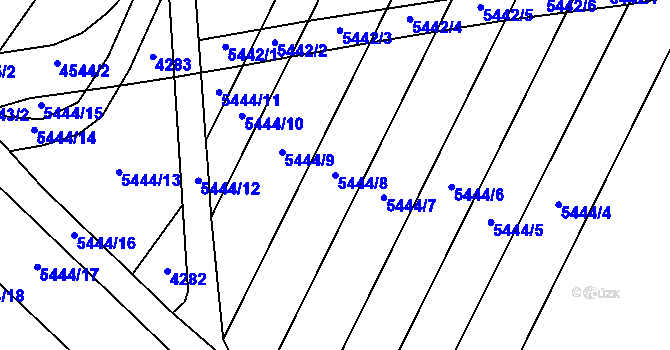 Parcela st. 5444/8 v KÚ Moravský Písek, Katastrální mapa