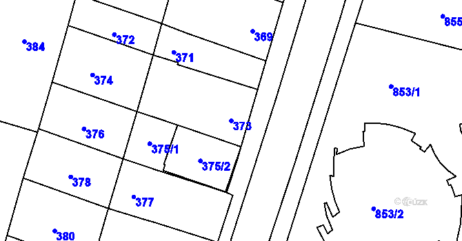 Parcela st. 373 v KÚ Moravský Žižkov, Katastrální mapa