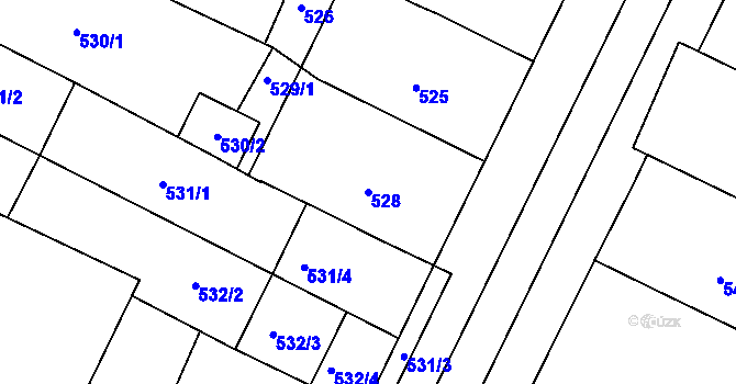 Parcela st. 528 v KÚ Moravský Žižkov, Katastrální mapa