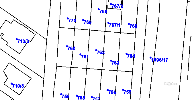 Parcela st. 762 v KÚ Moravský Žižkov, Katastrální mapa