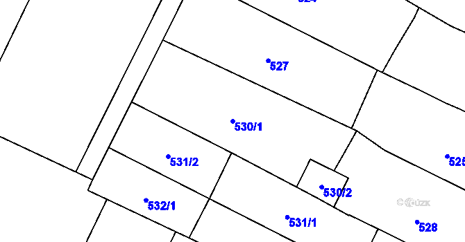 Parcela st. 530/1 v KÚ Moravský Žižkov, Katastrální mapa
