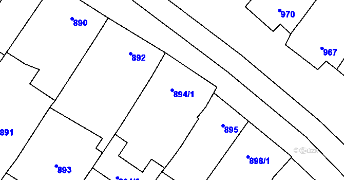 Parcela st. 894/1 v KÚ Moravský Žižkov, Katastrální mapa
